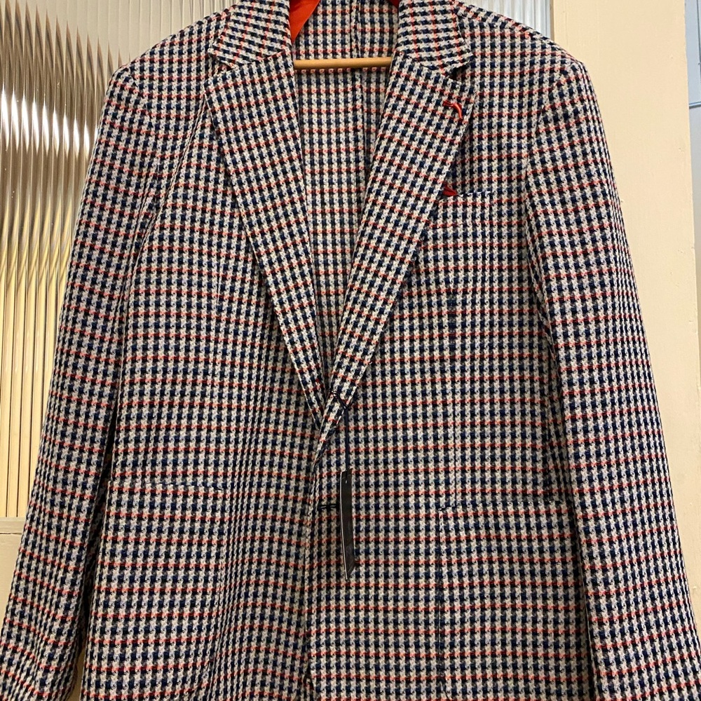 Brand New Colorful Houndstooth Blazer w/ tags